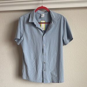 All in Motion Men's Sky Blue Casual Button Down Shirt
